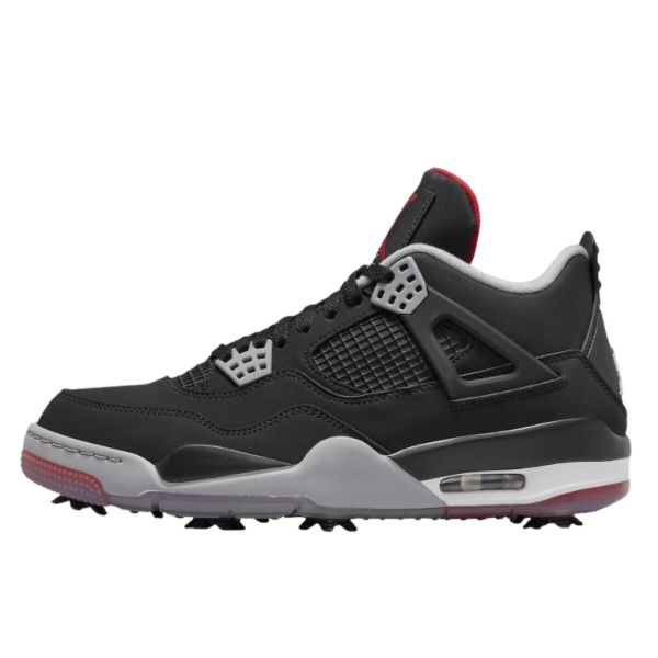 Air Jordan 4 Retro Golf Bred. Czarne buty do koszykówki Jordan, bez zapięcia, na golfa. Za 1,771.22 zł.