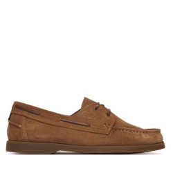 Półbuty Gant. Brązowe eleganckie półbuty GANT, bez wzorów, bez obcasa, bez zapięcia. Za 629.99 zł.