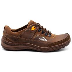 Antex Męskie buty trekkingowe 268 brązowe. Brązowe trekkingi bez wzorów, z jeansu, bez zapięcia. Za 319.69 zł.