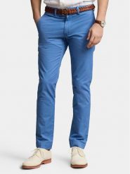 Polo Ralph Lauren Chinosy 710704176107 Niebieski Slim Fit. Niebieskie eleganckie spodnie Polo Ralph Lauren, m, z bawełny. Za 719.99 zł.