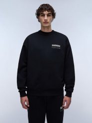 Napapijri Bluza "Premium" w kolorze czarnym rozmiar: XL. Czarne bluzy Napapijri, xl, bez wzorów, z bawełny, bez kaptura. Za 207.88 zł.