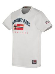 Geographical Norway Koszulka "Jhagen" w kolorze białym rozmiar: M. Białe bezrękawniki Geographical Norway, m, bez wzorów, z bawełny, bez kołnierzyka, bez ramiączek. Za 60.95 zł.