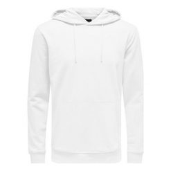 ONLY&SONS Męska bluza Basic Sweat Hood ie Unbrushed Noos White (rozmiar S). Białe bluzy Only&Sons, m, bez wzorów, z kapturem. W wyprzedaży za 86.00 zł.
