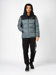Champion Kurtka "Down Jacket" | 218080 | Mężczyzna | Czarny, Zielony. Czarne kurtki Champion, m, bez wzorów, z poliamidu, z kapturem. W wyprzedaży za 409.00 zł.