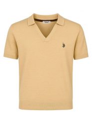 U.S. Polo Assn. Koszulka polo w kolorze beżowym rozmiar: 3XL. Brązowe koszulki polo U.S. Polo Assn., s, bez wzorów, bez kołnierzyka, bez ramiączek. Za 135.81 zł.