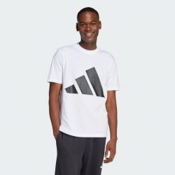 Koszulka Essentials Big Logo. Białe t-shirty sportowe Adidas, bez wzorów, z bawełny, bez ramiączek, na fitness i siłownię. Za 119.00 zł.