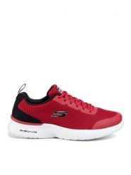 Skechers Sneakersy Winly 232007/RDBK Czerwony. Czerwone buty sportowe casual Skechers, bez wzorów, z materiału, bez zapięcia. Za 199.99 zł.