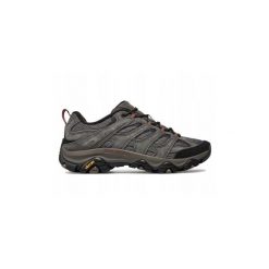 Buty Męskie Merrell Moab Trekkingi Skórzane Vibram Sportowe. Szare trekkingi Merrell, bez wzorów, bez zapięcia. Za 479.00 zł.
