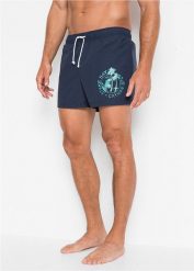 Szorty kąpielowe męskie. Niebieskie kąpielówki bonprix, l, bez wzorów. Za 77.99 zł.