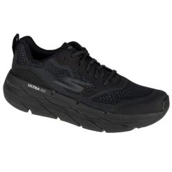 Buty do biegania męskie, Max Cushioning Premier Vantage. Czarne buty do biegania Skechers, bez wzorów, z materiału, bez zapięcia, do biegania. Za 488.00 zł.