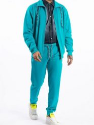 Takeshy Kurosawa Bluza "Gang" | 82931 |Gang | Mężczyzna | Turkusowy. Niebieskie bluzy Takeshy Kurosawa, m, bez wzorów, z poliesteru, bez kaptura. W wyprzedaży za 249.00 zł.