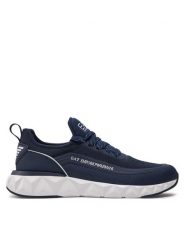 EA7 Emporio Armani Sneakersy X8X106 XK262 R236 Granatowy. Niebieskie buty sportowe casual EA7 Emporio Armani, bez wzorów, z materiału, bez zapięcia. Za 759.99 zł.