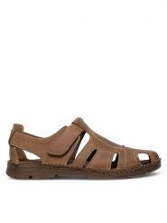 Lasocki Sandały MI08-Pilton-01 Beżowy. Brązowe sandały Lasocki, ze skóry, bez zapięcia. Za 149.99 zł.