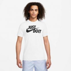 Koszulka z krótkim rękawem Męska Nike Sportswear JDI AR5006 100 Biały. Białe t-shirty sportowe Nike, bez wzorów, z bawełny, bez ramiączek, na jogę i pilates. Za 175.00 zł.