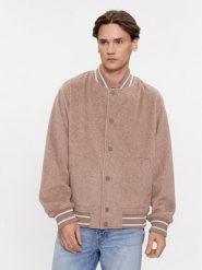 Guess Kurtka bomber Logo M4RL39 WFWS2 Beżowy Regular Fit. Brązowe kurtki Guess, m, z aplikacjami, z syntetyku, bez kaptura. Za 459.99 zł.