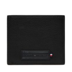 Duży Portfel Męski Tommy Hilfiger. Czarne portfele Tommy Hilfiger, bez wzorów. Za 299.99 zł.