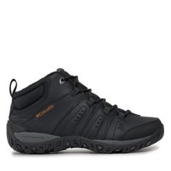 Trekkingi Columbia. Czarne buty trekkingowe Columbia, bez wzorów, bez zapięcia. Za 499.99 zł.