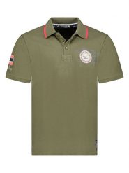 Geographical Norway Koszulka polo "Kilsvik" w kolorze zielonym rozmiar: XXL. Zielone koszulki polo Geographical Norway, xxl, bez wzorów, z bawełny, bez kołnierzyka, bez ramiączek. Za 92.42 zł.