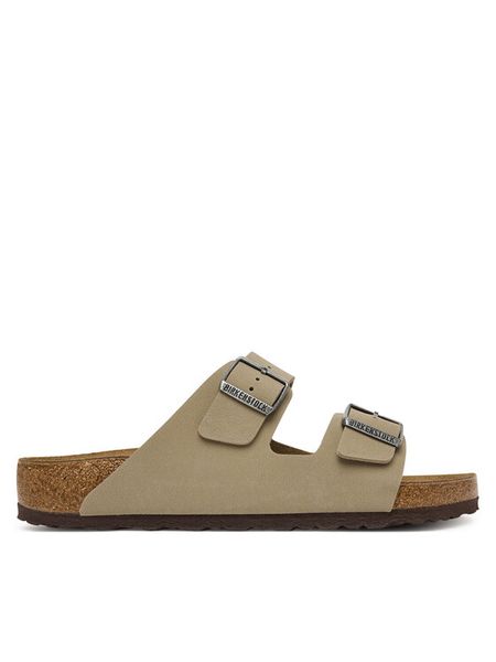 Birkenstock Klapki Arizona 1032830 Khaki. Brązowe klapki Birkenstock, ze skóry. Za 399.99 zł.
