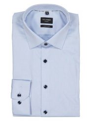 OLYMP Koszula "No 6" - Super Slim - w kolorze błękitnym rozmiar: 39. Niebieskie koszule Olymp, bez wzorów, z bawełny, bez kołnierzyka, bez ramiączek. Za 150.45 zł.