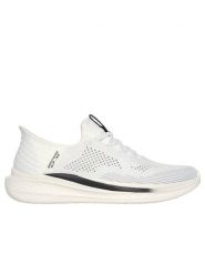 Skechers Sneakersy Slade Quinto 210810/WHT Biały. Białe buty sportowe casual Skechers, bez wzorów, z materiału, bez zapięcia. Za 379.99 zł.