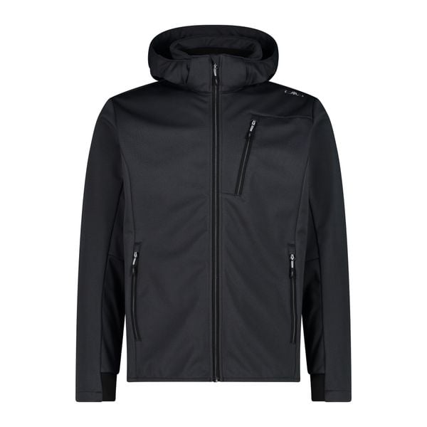 Kurtka męska turystyczna CMP 34A2937. Czarne kurtki CMP, l, bez wzorów, z softshellu, z kapturem. Za 425.00 zł.