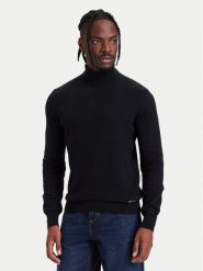 KARL LAGERFELD Golf 655013 564303 Czarny Regular Fit. Czarne golfy KARL LAGERFELD, l, bez wzorów, z bawełny, bez ramiączek. Za 749.99 zł.