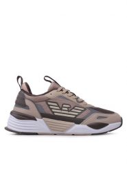 EA7 Emporio Armani Sneakersy X8X070 XK165 S310 Beżowy. Brązowe buty sportowe casual EA7 Emporio Armani, bez wzorów, z materiału, bez zapięcia. Za 539.99 zł.
