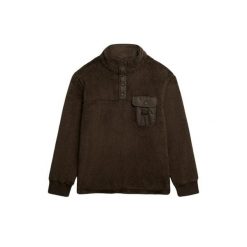 Polarowy sweter z kołnierzem tunisejskim Superdry. Brązowe swetry nierozpinane Superdry, na zimę, m, bez wzorów, z polaru, bez kołnierzyka, bez ramiączek. Za 383.10 zł.