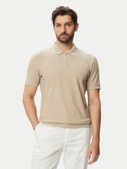 JOOP! Polo Jj-Tibaris 30103411 Beżowy Regular Fit. Brązowe koszulki polo JOOP!, l, bez wzorów, z bawełny, bez kołnierzyka, bez ramiączek. Za 554.99 zł.
