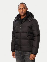 Guess Kurtka zimowa M6BL42 W4154 Czarny Regular Fit. Czarne kurtki Guess, na zimę, l, z aplikacjami, z syntetyku, bez kaptura. Za 864.99 zł.