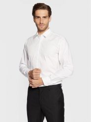 Hugo Koszula Elisha02 50479396 Biały Extra Slim Fit. Białe koszule Hugo, m, bez wzorów, z bawełny, bez kołnierzyka, bez ramiączek. Za 199.99 zł.