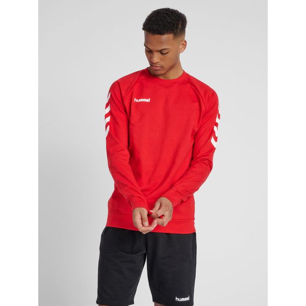 Bluza do piłki ręcznej męska Hummel Go Cotton Sweatshirt. Czerwone bluzy Hummel, m, bez wzorów, bez kaptura. Za 89.00 zł.