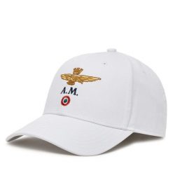 Czapka z daszkiem Aeronautica Militare. Białe czapki z daszkiem Aeronautica Militare, bez wzorów. Za 109.99 zł.