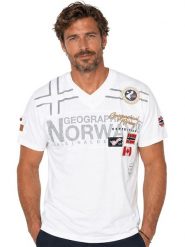 Geographical Norway Koszulka "Jaradock" w kolorze białym rozmiar: S. Białe bezrękawniki Geographical Norway, s, bez wzorów, z bawełny, bez kołnierzyka, bez ramiączek. Za 60.45 zł.