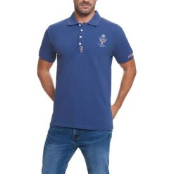 Koszulka polo w kolorze niebieskim. Niebieskie koszulki polo sportowe marki Camel Active, Varsity, polo. W wyprzedaży za 82.95 zł.