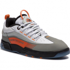 Sneakersy DC - Legacy 98 Slim ADYS100445 Black/White /Orange (KWO). Szare buty sportowe casual marki DC, z materiału. Za 399.00 zł.