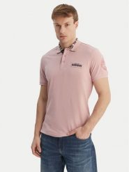 Napapijri Polo E-Amundsen NP0A4IN9 Różowy Regular Fit. Czerwone koszulki polo Napapijri, m, bez wzorów, z bawełny, bez kołnierzyka, bez ramiączek. Za 439.99 zł.