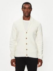 Lindbergh Kardigan 30-804059B Biały Relaxed Fit. Białe swetry rozpinane Lindbergh, l, bez wzorów, z bawełny, bez kołnierzyka, bez ramiączek. Za 149.99 zł.