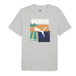Koszulka sportowa męska Puma Graphics Summer Sports. Szare t-shirty sportowe Puma, bez wzorów, z bawełny, bez ramiączek. Za 61.99 zł.