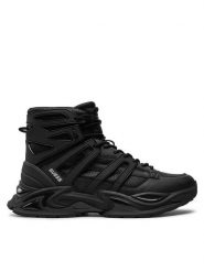 Guess Sneakersy Belluno Mid FMTBEM ELE12 Czarny. Czarne buty sportowe casual Guess, z aplikacjami, ze skóry, bez zapięcia. Za 699.99 zł.