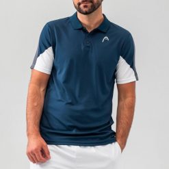 Koszulka polo męska CLUB 22 Tech. Czarne koszulki polo Head, m, bez wzorów, z materiału, bez kołnierzyka, bez ramiączek. Za 159.99 zł.