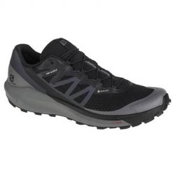 Buty do biegania męskie Salomon Sense Ride 4 Gtx. Czarne buty do biegania Salomon, bez wzorów, z materiału, bez zapięcia, do biegania. Za 634.00 zł.