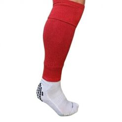 Getry piłkarskie czerwone skarpety bez stóp 37-41. Czerwone skarpety YAKIMASPORT, bez wzorów, z elastanu. Za 19.99 zł.