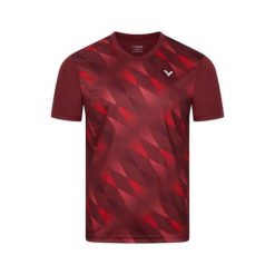 Koszulka sportowa unisex VICTOR T-43102 D. Czerwone t-shirty sportowe Victor, bez wzorów, bez ramiączek. Za 109.99 zł.