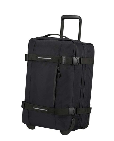 Walizka podróżna American Tourister Urban Track 5. Czarne walizki American Tourister, bez wzorów, z poliesteru. Za 419.99 zł.