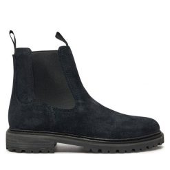 Sztyblety Clarks. Czarne botki sznurowane Clarks, bez wzorów, bez obcasa, bez zapięcia. Za 719.99 zł.