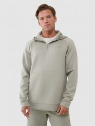 4F Bluza treningowa regular szybkoschnąca męska - khaki S. Brązowe bluzy z kapturem 4F, m, bez wzorów, z dzianiny, z kapturem. W wyprzedaży za 199.99 zł.