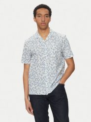 Michael Kors Koszula CS5409LHPM Niebieski Relaxed Fit. Niebieskie koszule Michael Kors, l, bez wzorów, z bawełny, bez kołnierzyka, bez ramiączek. Za 379.99 zł.