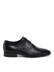 Geox Półbuty U High Life B U0299B 00043 C9999 Czarny. Czarne eleganckie półbuty Geox, bez wzorów, ze skóry, bez obcasa, bez zapięcia. Za 309.99 zł.